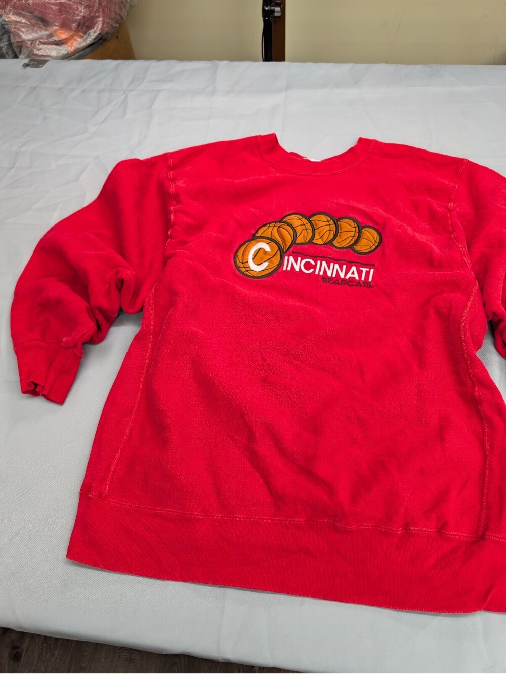 Cincinnati Bearcats Crable Sweatshirt XL Red Vintage NCAA